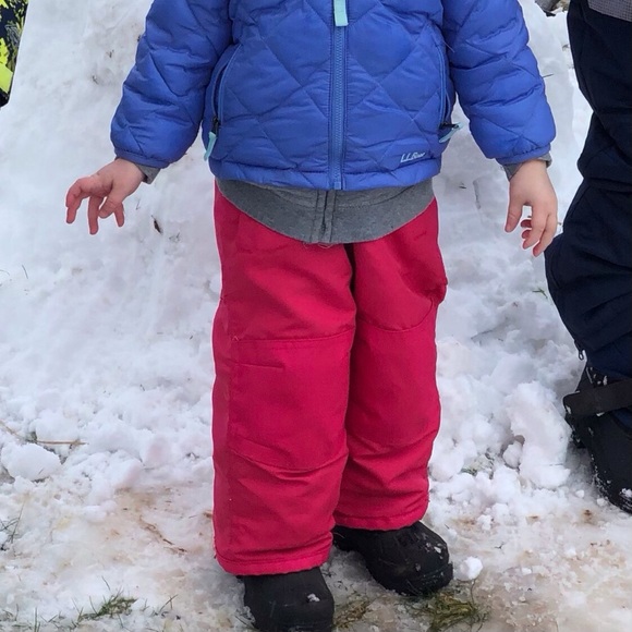 Snow Bibs Overalls Girl 18 Months Winter Waterproof Pink Raspberry Cherokee 24 2 - Picture 5 of 5